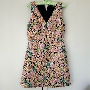 Banana Republic Sleeveless Floral V Neck Mini Dress